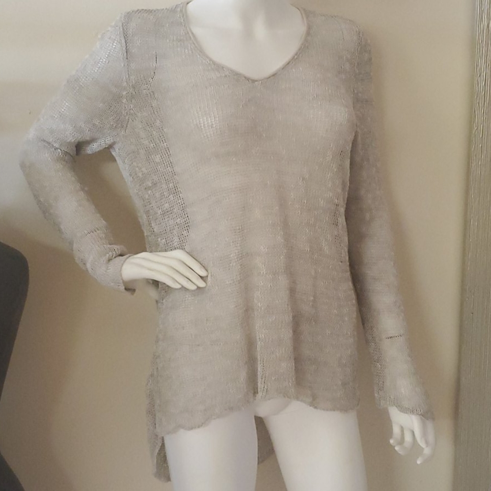 Eileen fisher silver knitted sweater